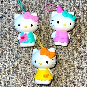 3 MCDONALDS HELLO KITTY TOYS FIGURES ORNAMENTS PARTY EUC
